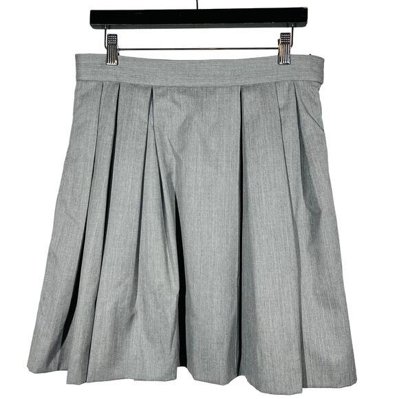 Hadleighs Pleated Skirt Made in Italy Casual Knee Lgth Gray Full - 29 - Picture 1 of 5